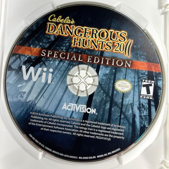 Cabela's Dangerous Hunts 2011 Special Edition Nintendo Wii Complete Tested - Picture 5 of 11